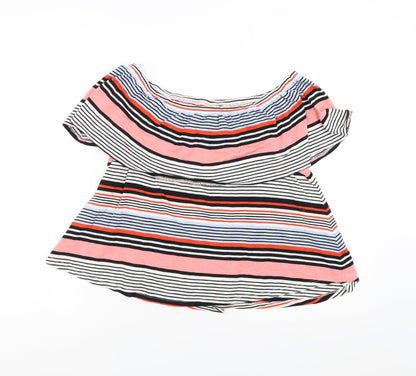 New Look Womens Multicoloured Striped  Basic Blouse Size 10
