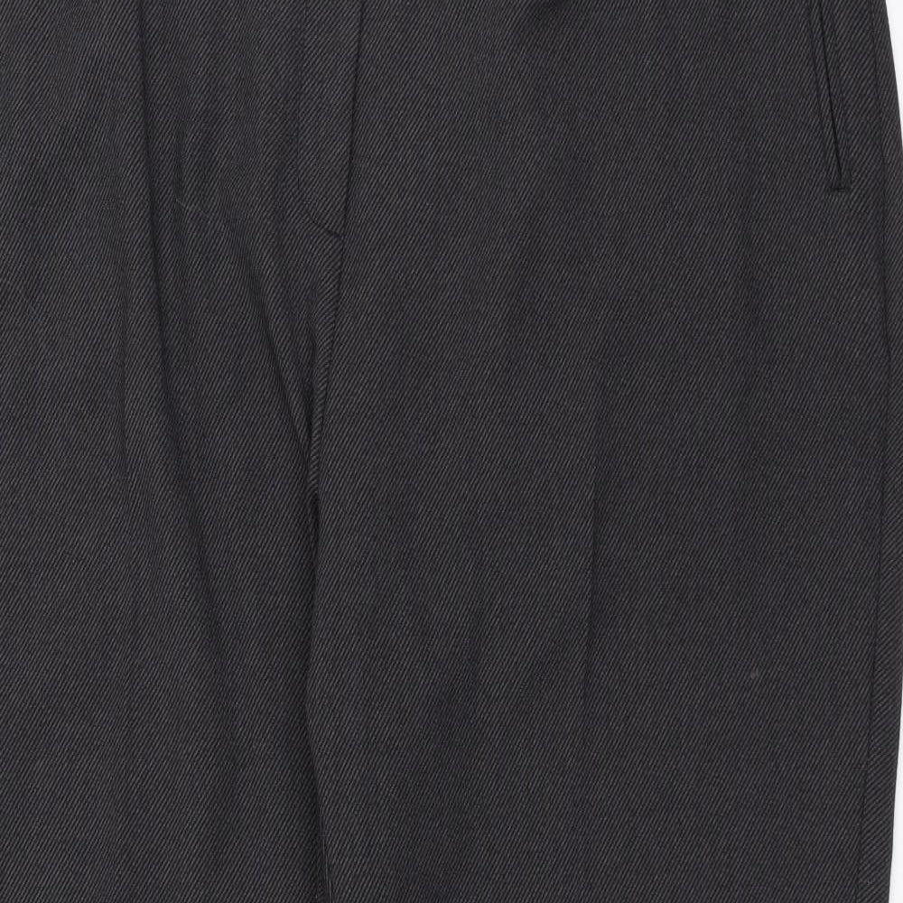 Marks and Spencer Womens Grey Striped  Trousers  Size 22 L30 in