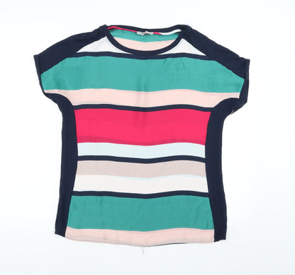 Soon Womens Multicoloured Striped  Basic Blouse Size 10
