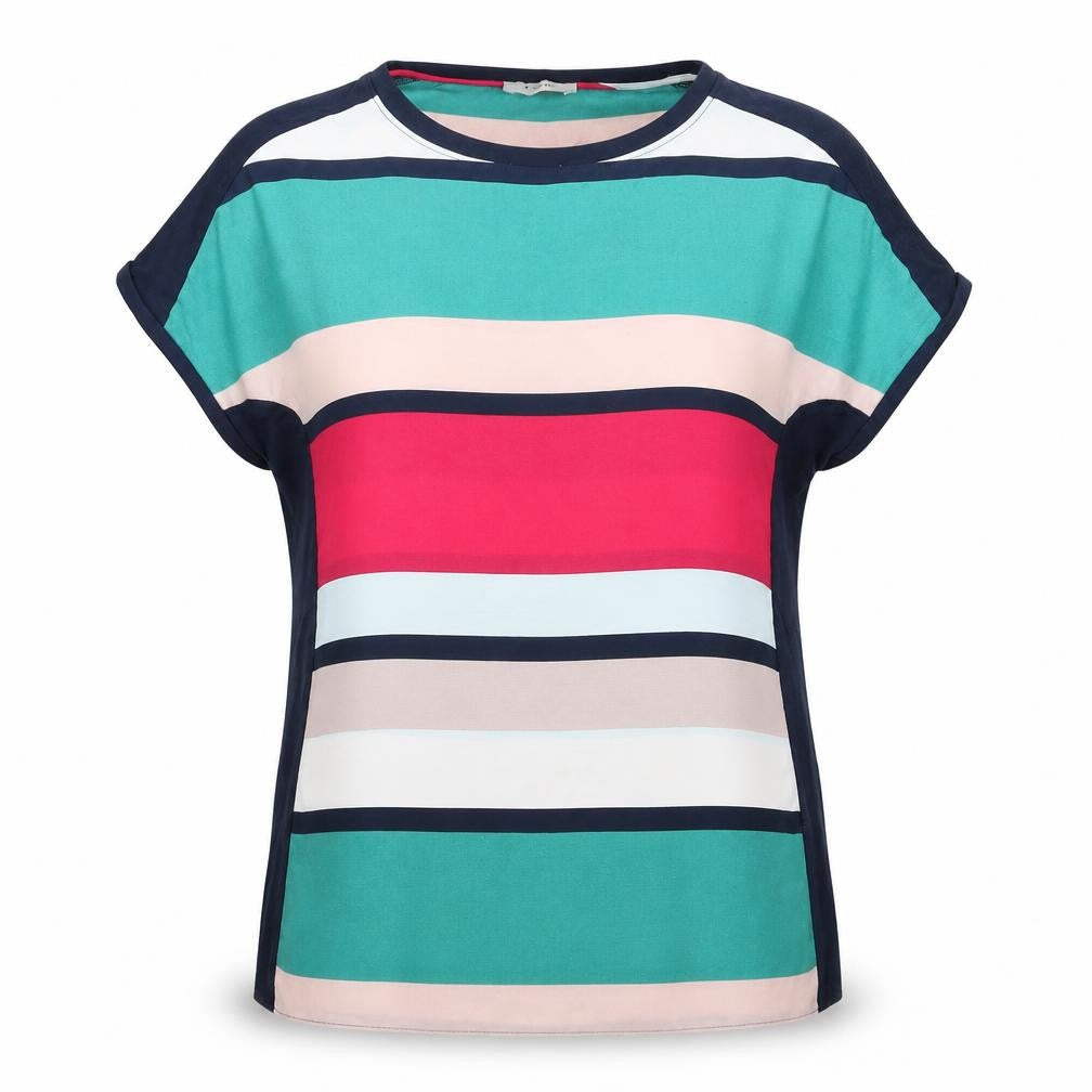 Soon Womens Multicoloured Striped  Basic Blouse Size 10