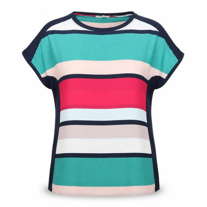Soon Womens Multicoloured Striped  Basic Blouse Size 10