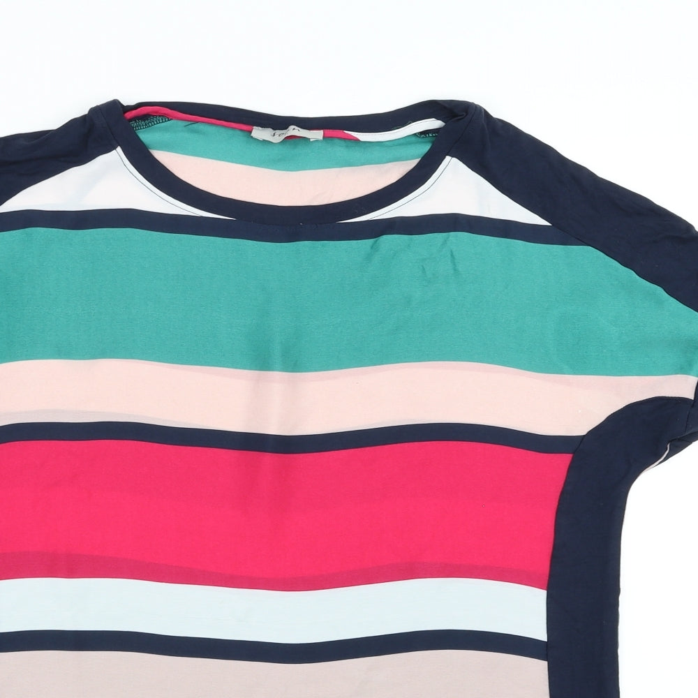 Soon Womens Multicoloured Striped  Basic Blouse Size 10