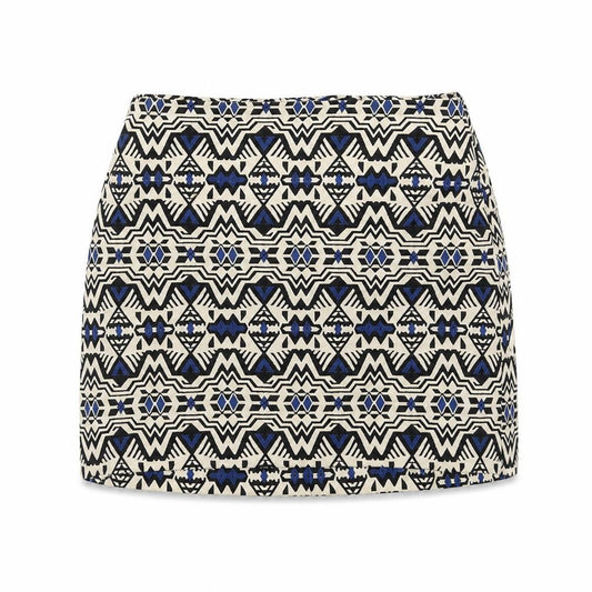 Divided by H&M Womens Beige Geometric  A-Line Skirt Size 8