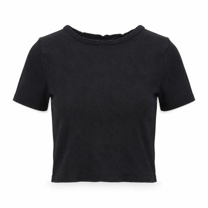 Divided by H&M Womens Black   Cropped T-Shirt Size S