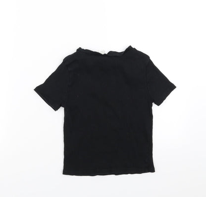 Divided by H&M Womens Black   Cropped T-Shirt Size S