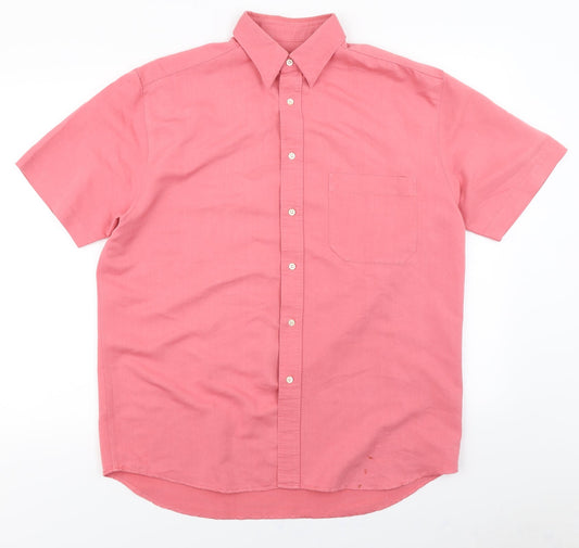 Fraser Mens Pink    Button-Up Size M