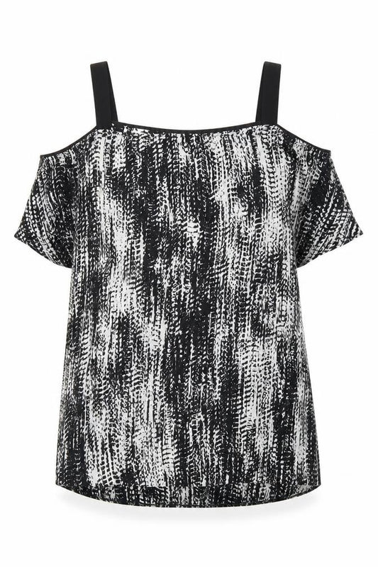 River Island Womens Black   Basic Blouse Size 10  - Cold Shoulder