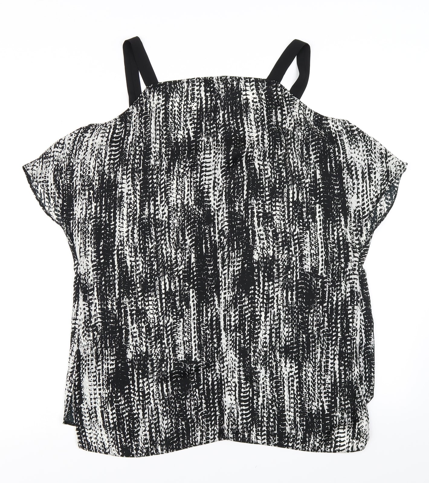 River Island Womens Black   Basic Blouse Size 10  - Cold Shoulder