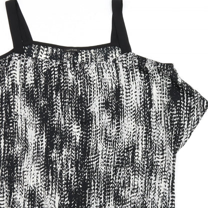 River Island Womens Black   Basic Blouse Size 10  - Cold Shoulder
