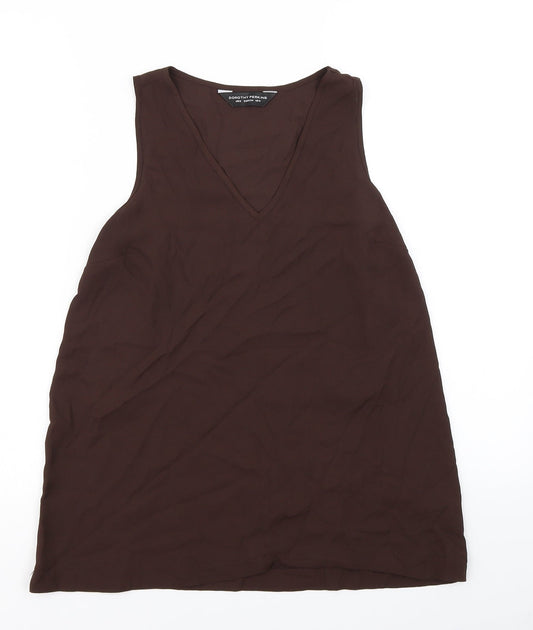 Dorothy Perkins Womens Brown   Basic Blouse Size 6