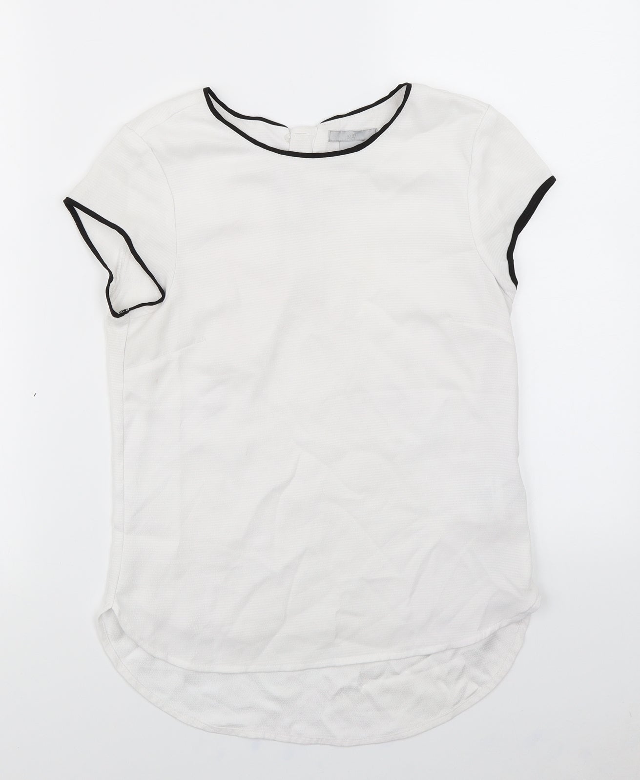 H&M Womens White   Basic Blouse Size 4