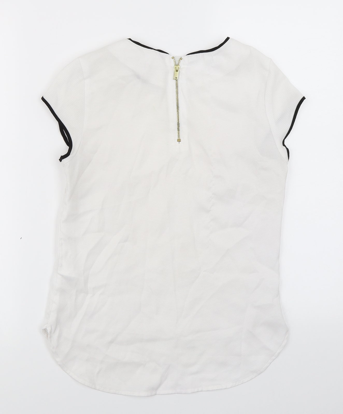 H&M Womens White   Basic Blouse Size 4