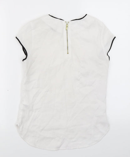 H&M Womens White   Basic Blouse Size 4