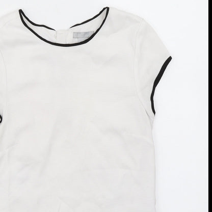H&M Womens White   Basic Blouse Size 4