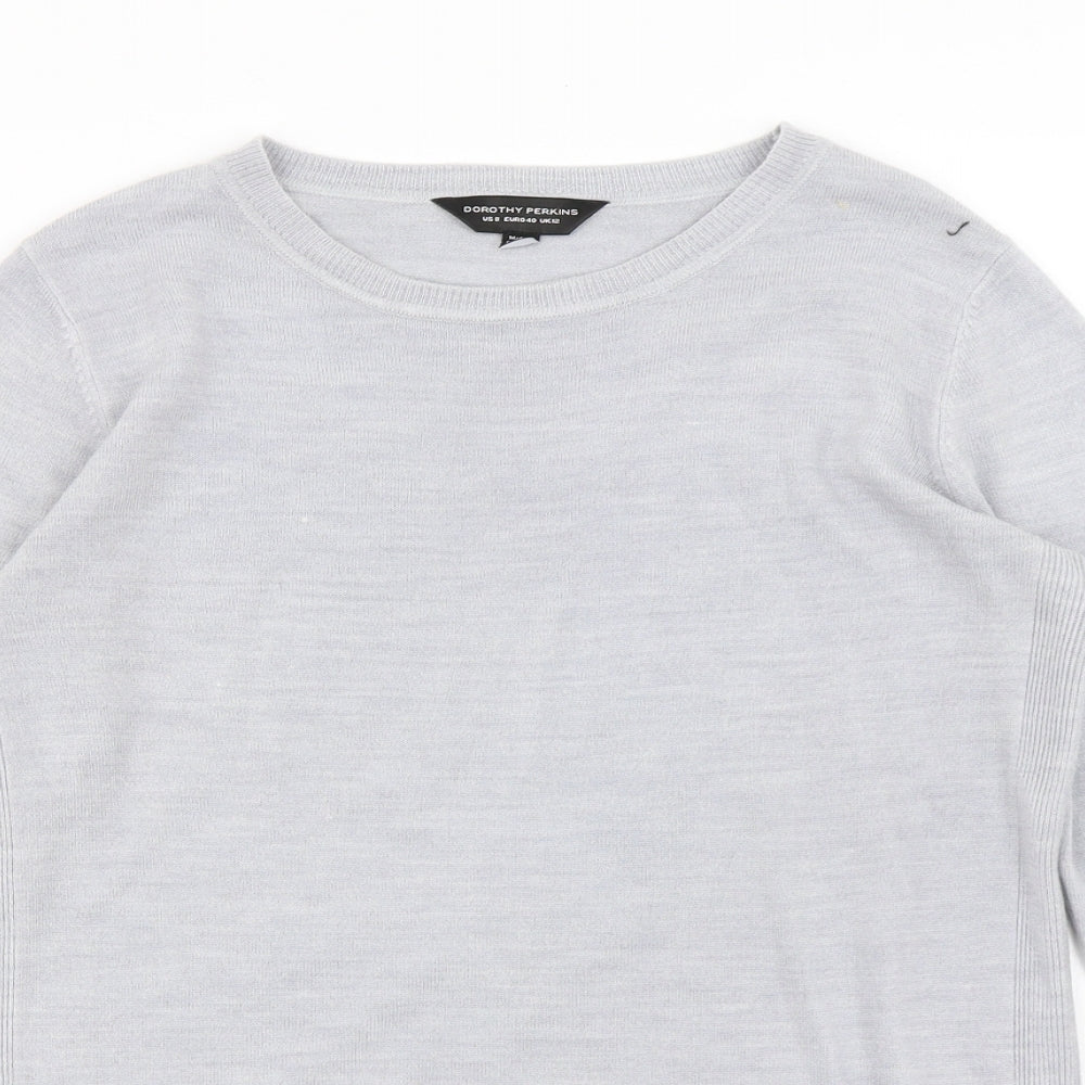 Dorothy Perkins Womens Grey   Pullover Jumper Size 12