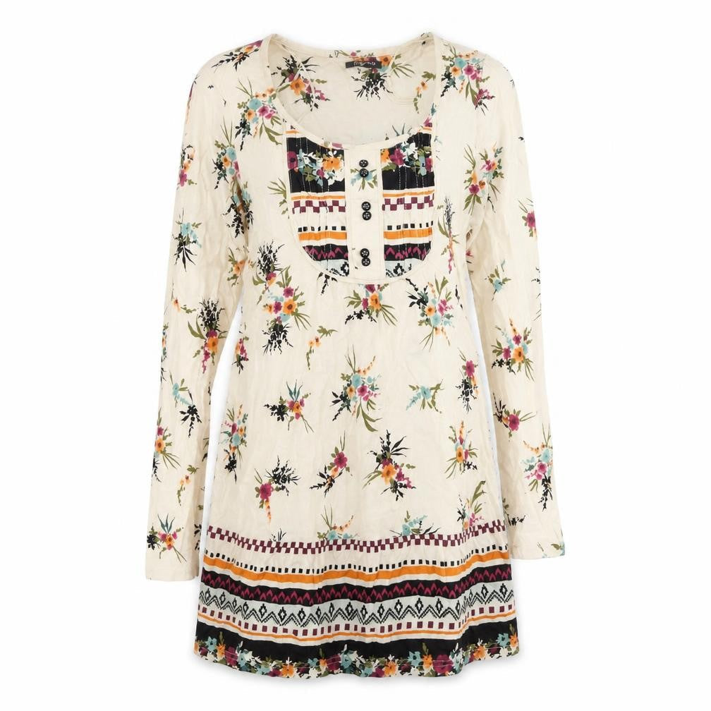 Papaya Womens Ivory Floral  A-Line  Size 8