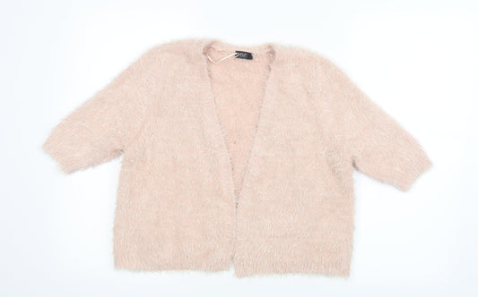 F&F Womens Pink  Knit Cardigan Jumper Size 14