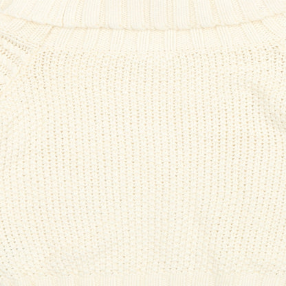 H&M Womens White  Knit Pullover Jumper Size S