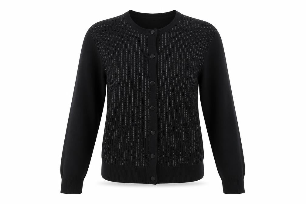 Jones New York Womens Black  Knit Cardigan Jumper Size S