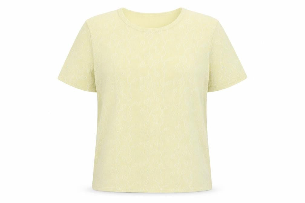 Gazelle Womens Yellow   Basic T-Shirt Size 10