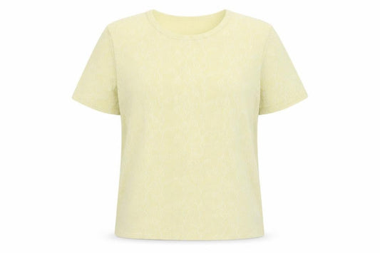 Gazelle Womens Yellow   Basic T-Shirt Size 10