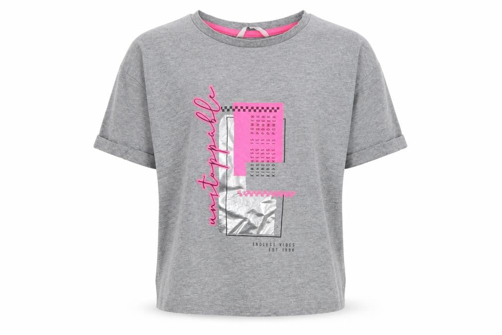 George Girls Grey   Basic T-Shirt Size 9-10 Years