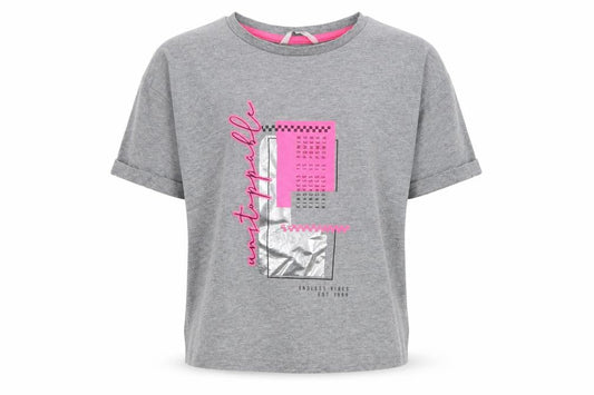 George Girls Grey   Basic T-Shirt Size 9-10 Years