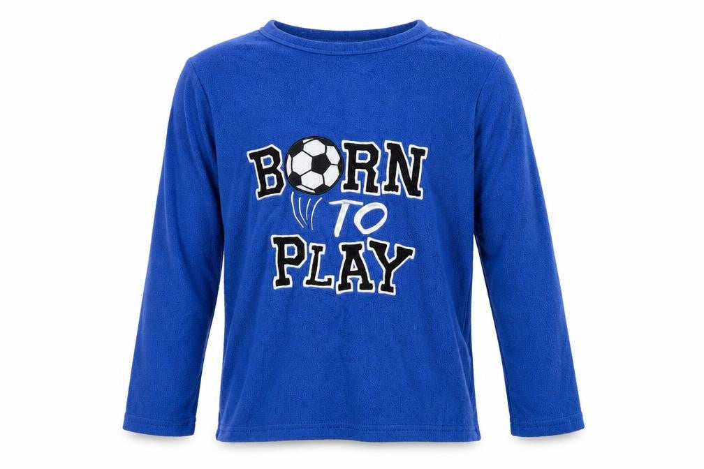 PJ Collections Boys Blue Geometric   Pyjama Top Size 9-10 Years  - Football