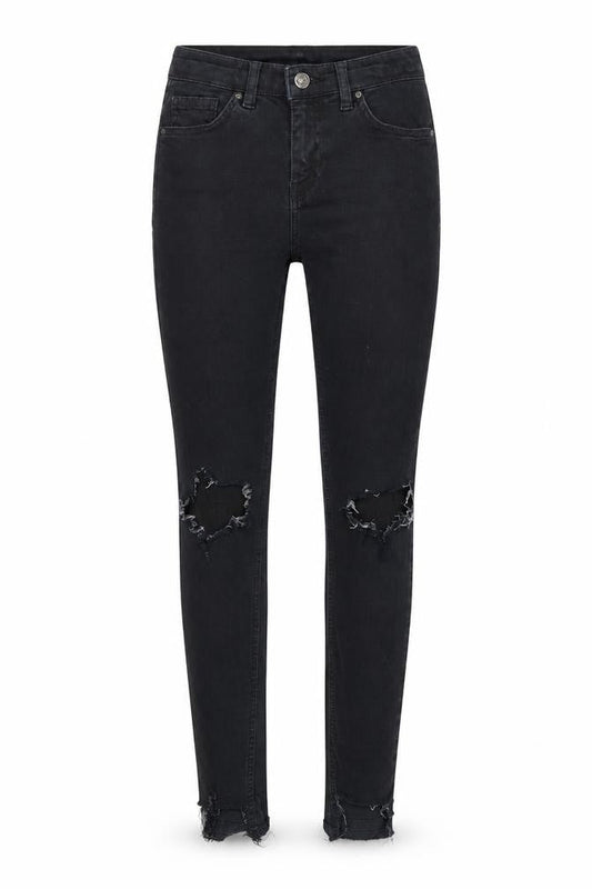 Topshop Womens Black   Skinny Jeans Size 23 in L29 in - RIPPED JEANS