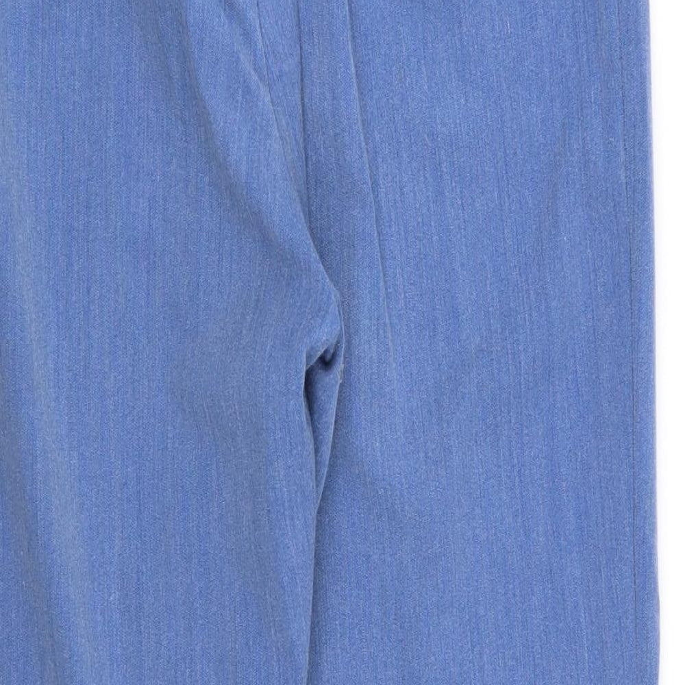 Kate Lilly Womens Blue   Trousers  Size 14 L25 in - Stretch waistband