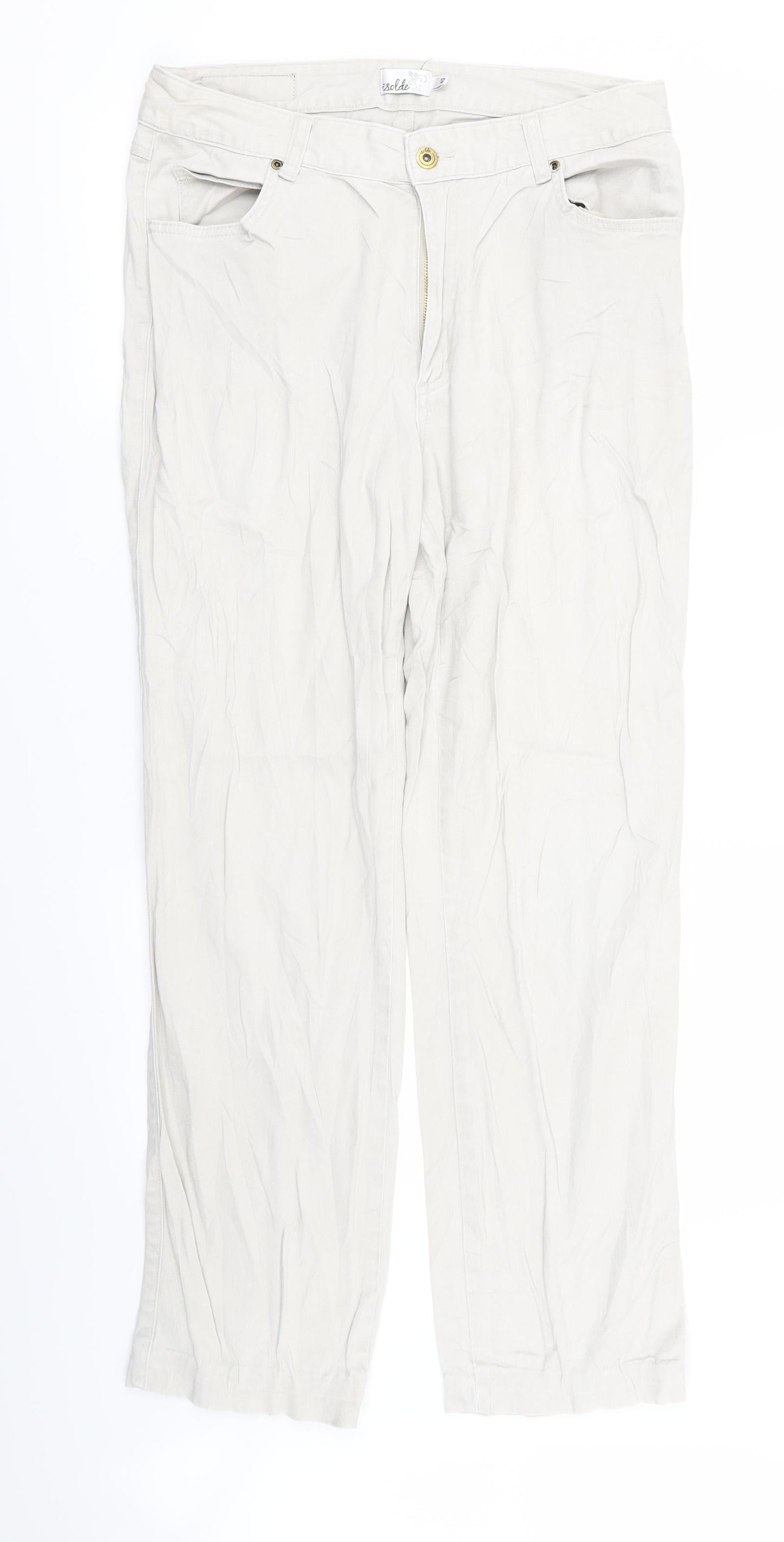 Isolde Womens White   Skinny Jeans Size 12 L29 in