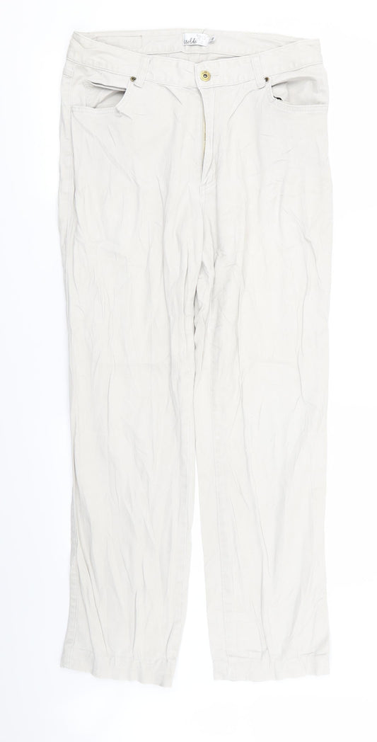 Isolde Womens White   Skinny Jeans Size 12 L29 in