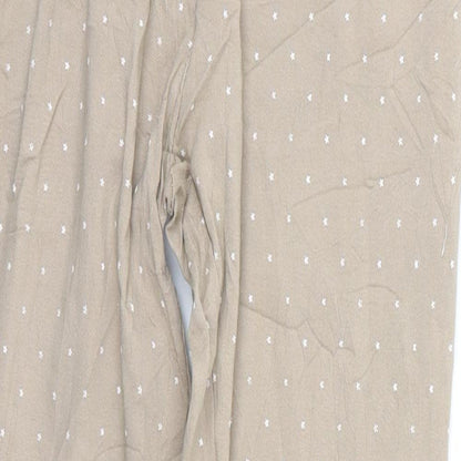 Preworn Womens Beige   Trousers  Size 24 in L25 in - Star Print