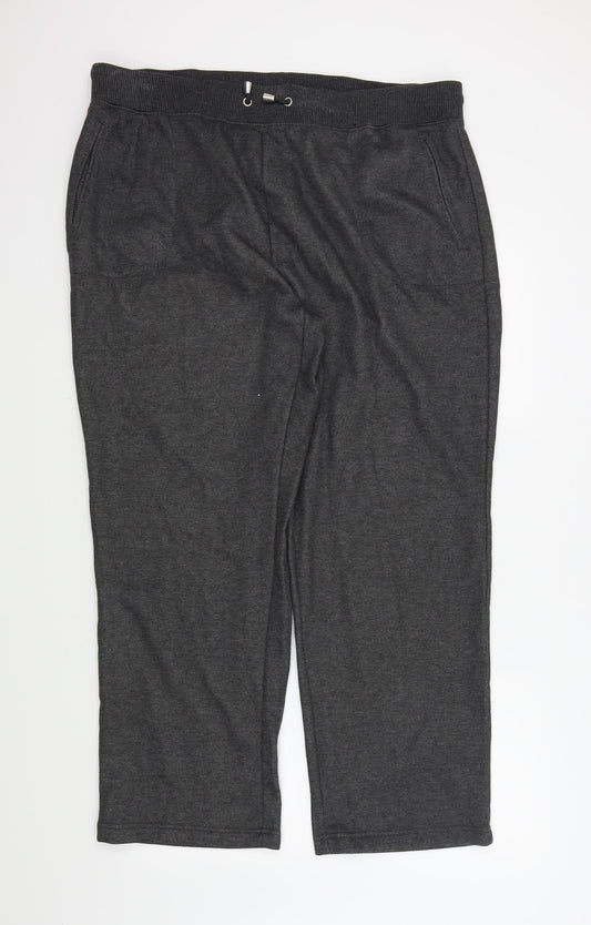 BM Womens Grey   Jogger Trousers Size L L20 in