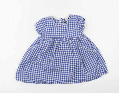 Next  Girls Blue Check  A-Line  Size 2 Years