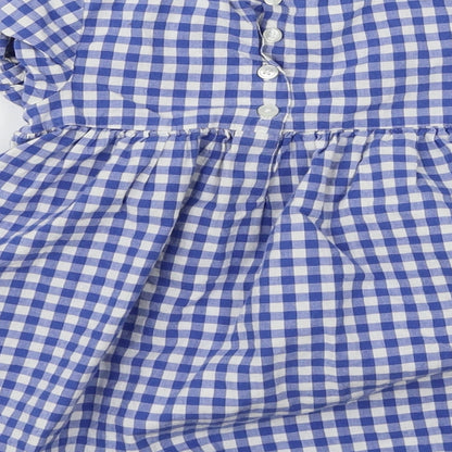 Next  Girls Blue Check  A-Line  Size 2 Years