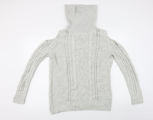 Papaya Womens Grey   Pullover Jumper Size M