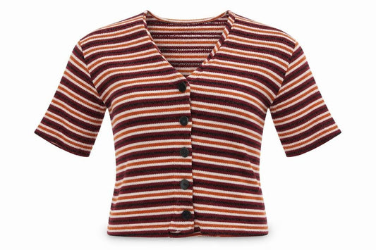 New Look  Womens Purple Striped  Cardigan Jumper Size M