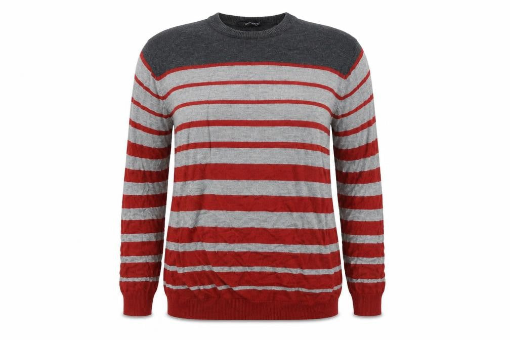 Cedarwood State Womens Grey Striped Pullover Jumper Size M