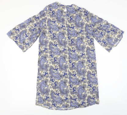 H&M  Womens Blue Floral  Basic Blouse Size 6
