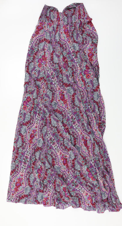 Next  Womens Purple Floral  A-Line  Size 8