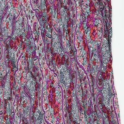 Next  Womens Purple Floral  A-Line  Size 8