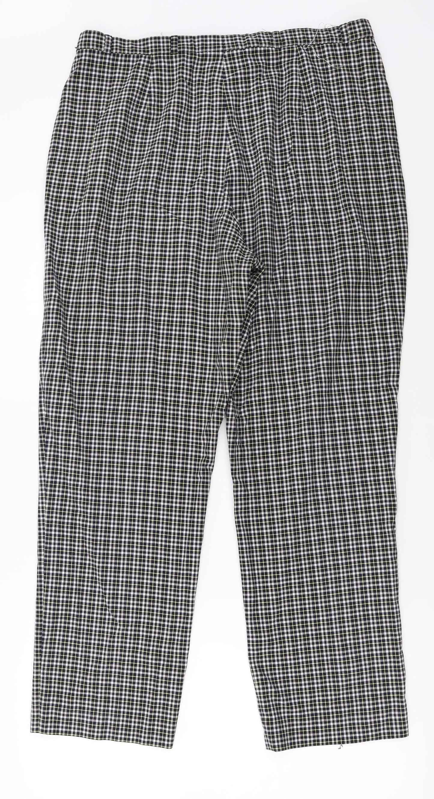 ROBELL  Womens Grey Check  Trousers  Size 32 in L25 in