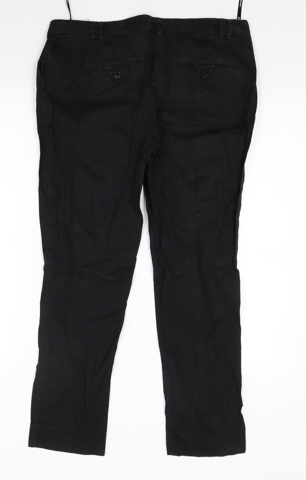 Warehouse Womens Black   Trousers  Size 12 L25 in