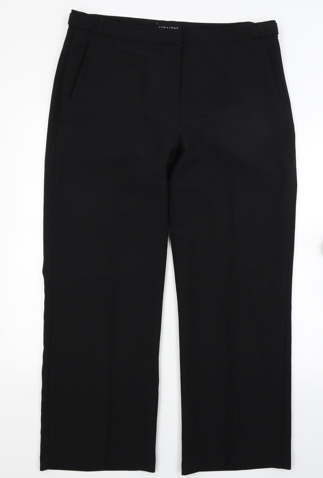 Peacocks Womens Black   Trousers  Size 16 L26 in