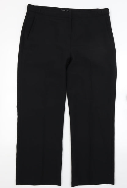 Peacocks Womens Black   Trousers  Size 16 L26 in