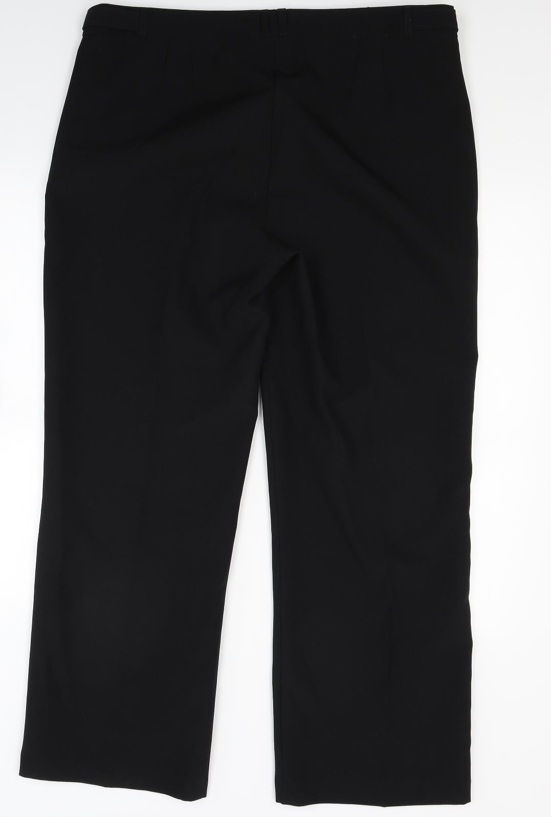 Peacocks Womens Black   Trousers  Size 16 L26 in