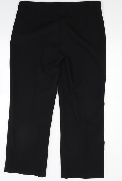 Peacocks Womens Black   Trousers  Size 16 L26 in