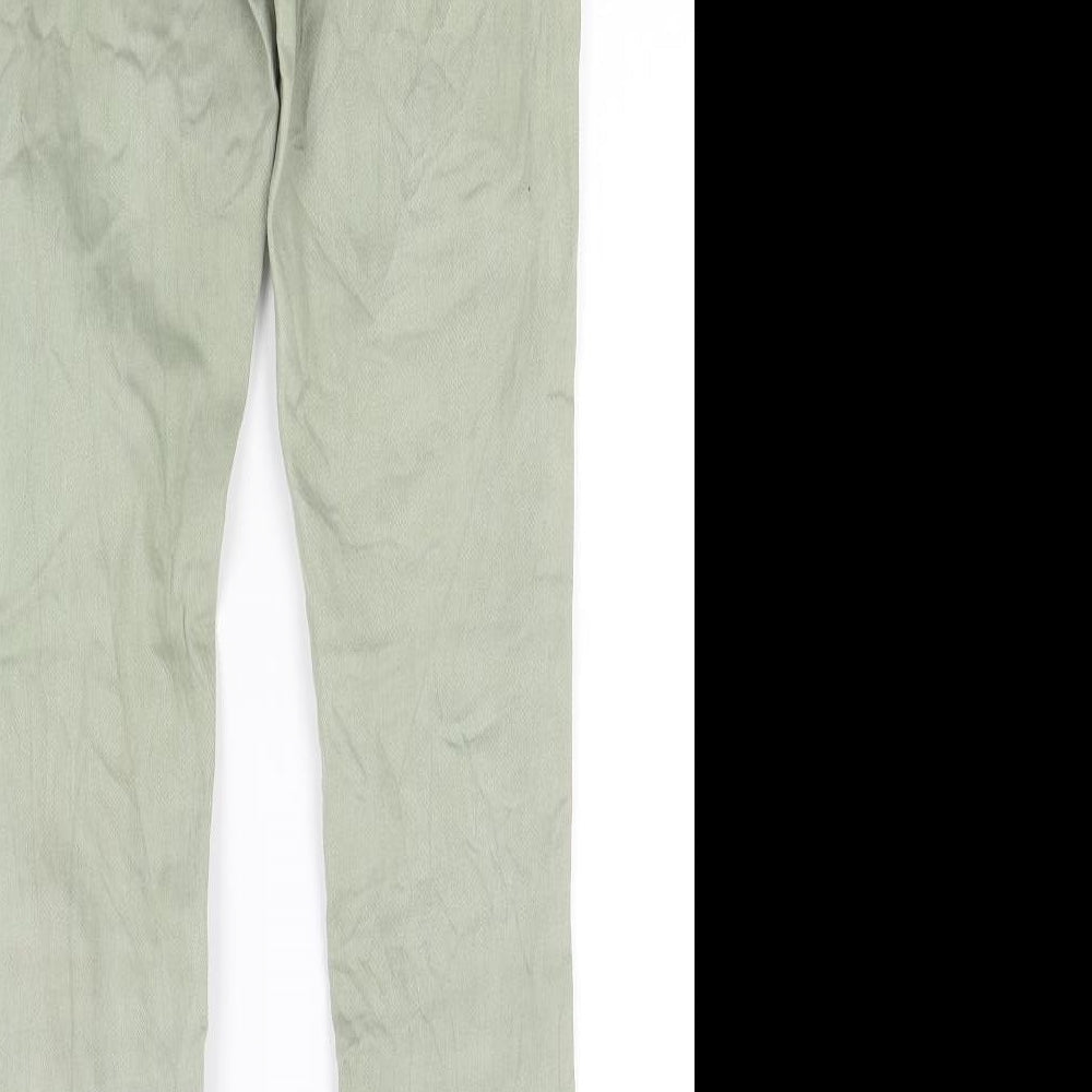 Preworn Womens Green  Denim Skinny Jeans Size 8 L25 in