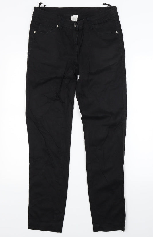 Preworn Womens Black  Denim Skinny Jeans Size 10 L27 in